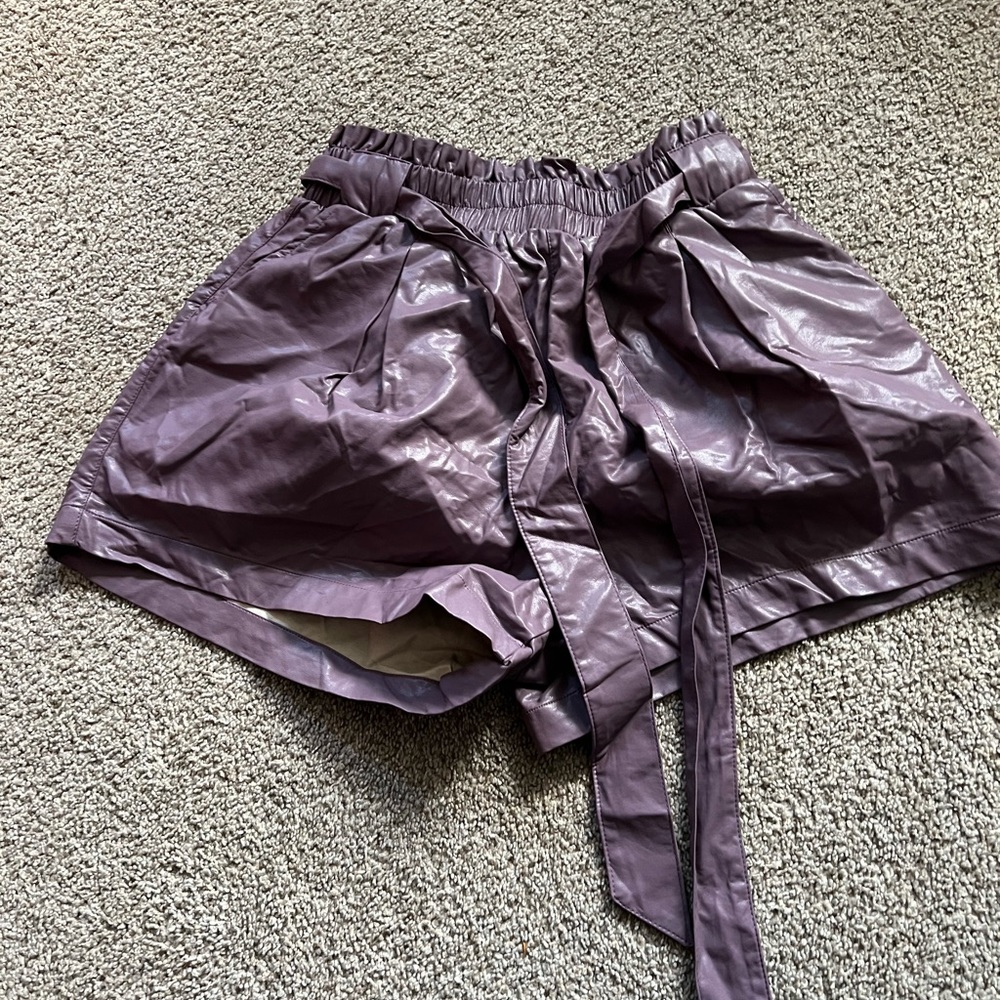 Faux leather pants